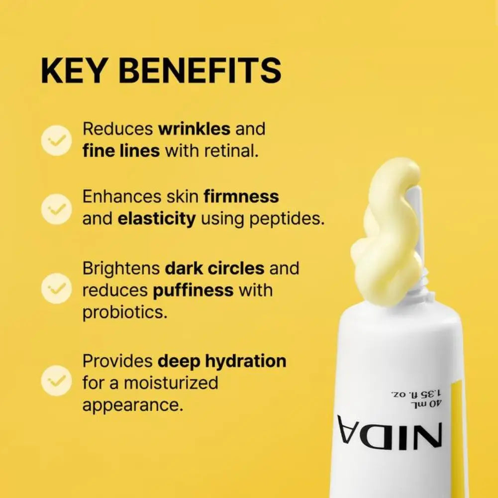 NIDA Daily Moisturizing Nourishing Face Cream Retinol Diminishing Fine Lines Eye Cream Repairs Skin Barrier Propolis Essence